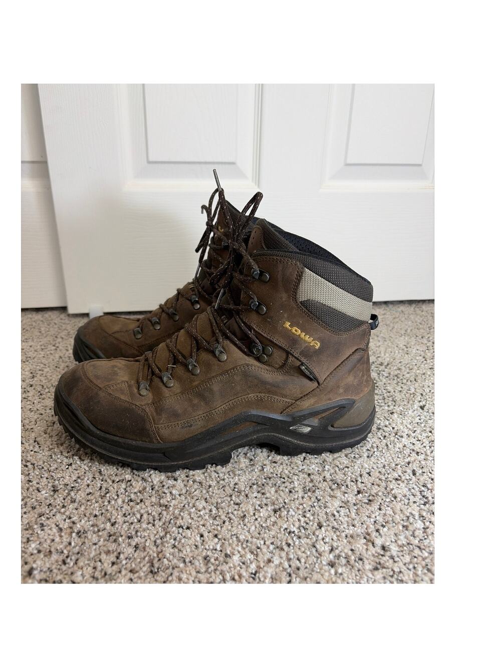 Lowa Renegade GTX Mid Boots Mens Size 12 Brown Waterproof Gore-Tex Hiking Work